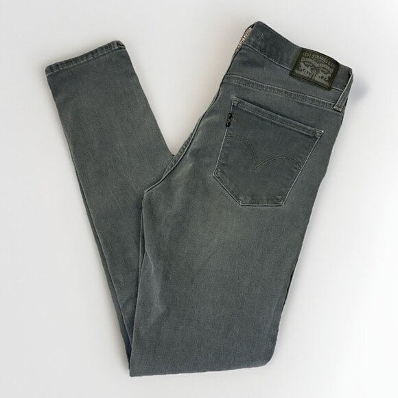Levi's 311 Womens Shaping Skinny Jeans Size 27 Gray Mid Rise Pockets Stretch EUC - Picture 1 of 16